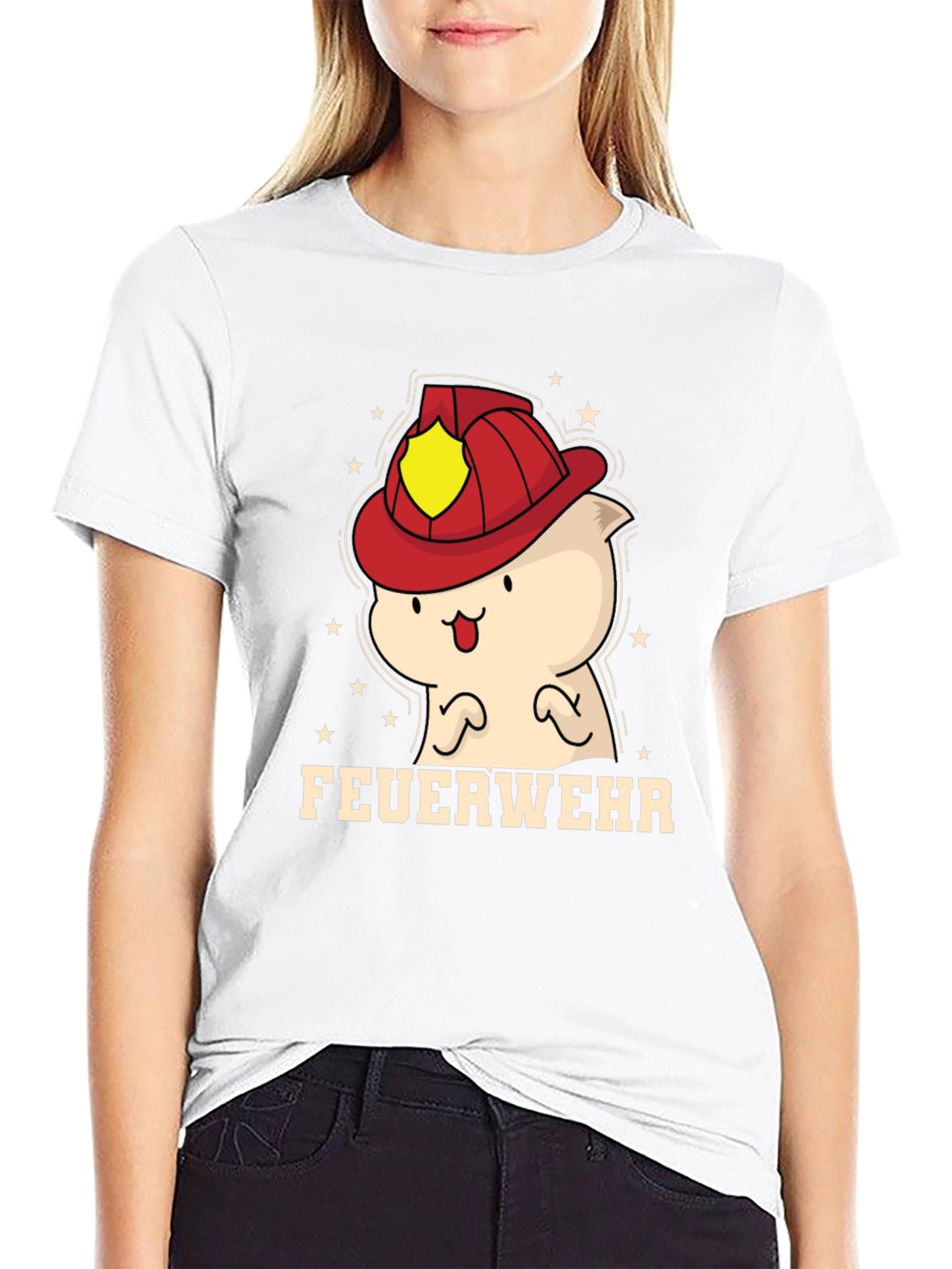 Cartoon Firefighter T-Shirt