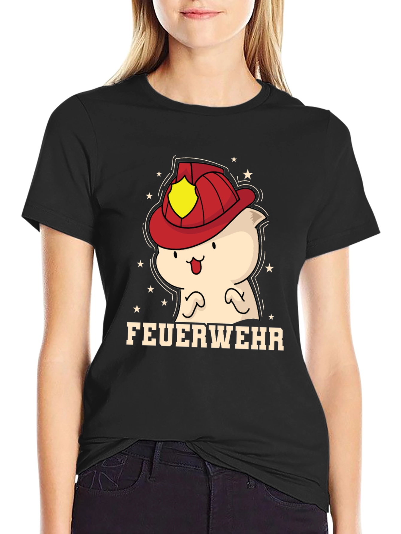 Cartoon Firefighter T-Shirt