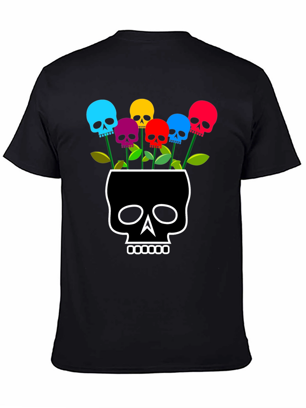 Skull Flower Graphic T-Shirt