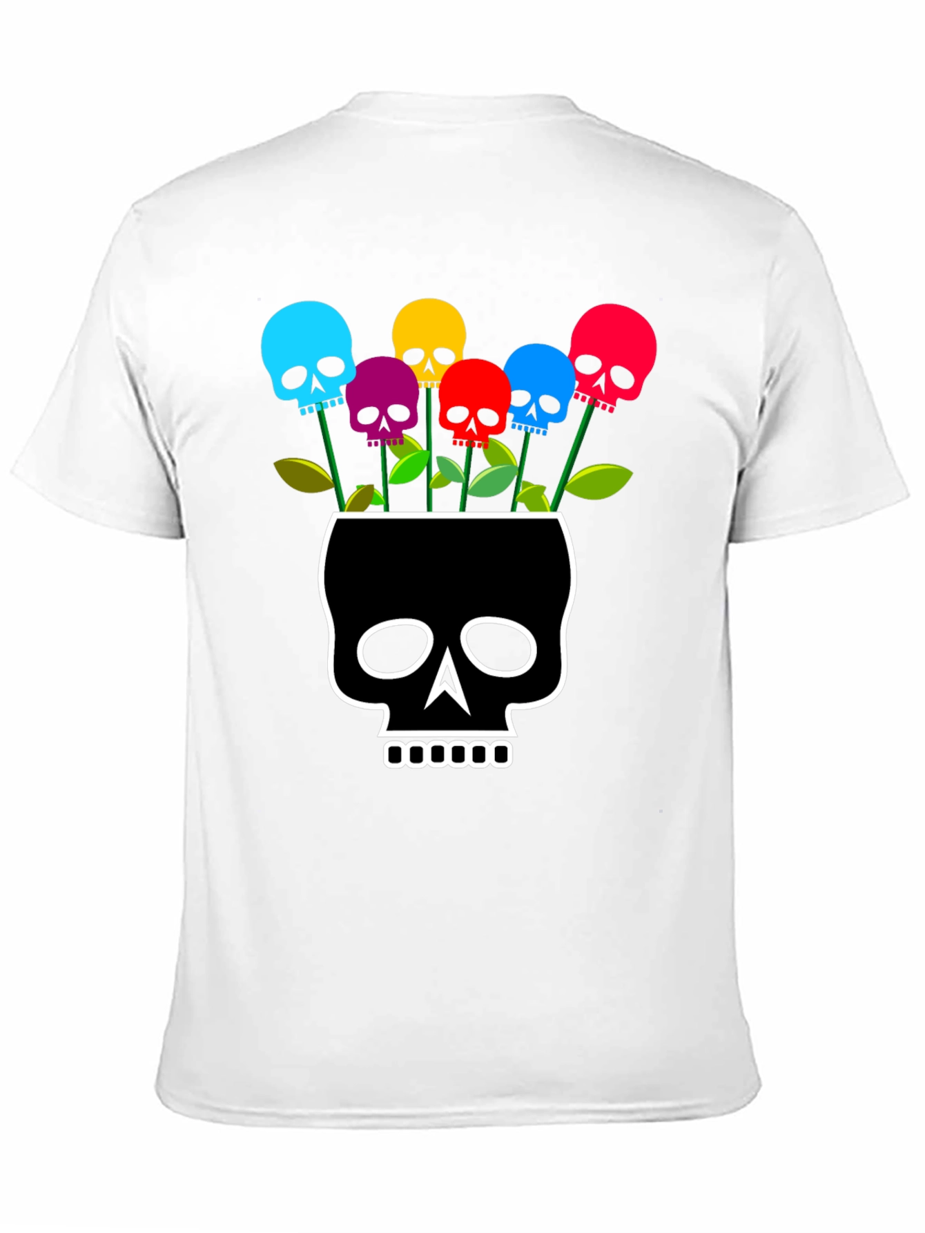 Skull Flower Graphic T-Shirt