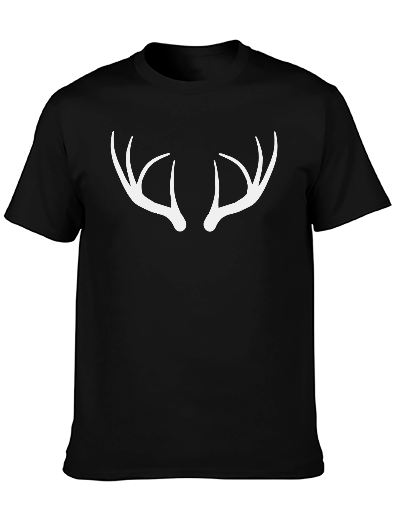 Antler Graphic Tee - Black Cotton Blend