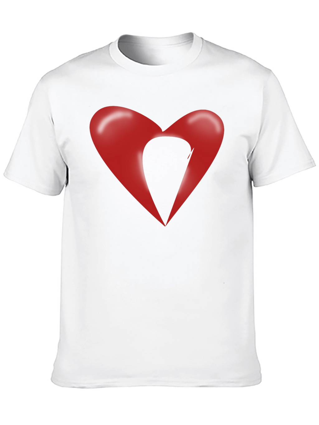 Abstract Heart Graphic Black T-Shirt
