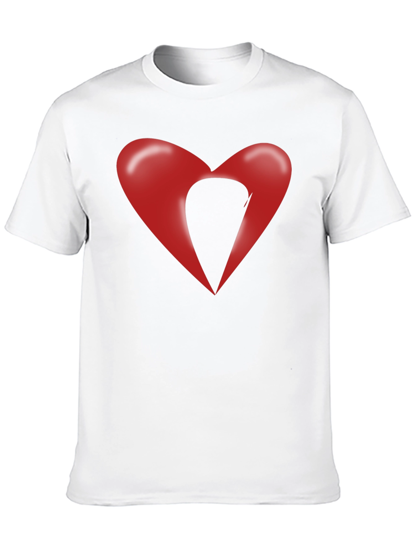Abstract Heart Graphic Black T-Shirt