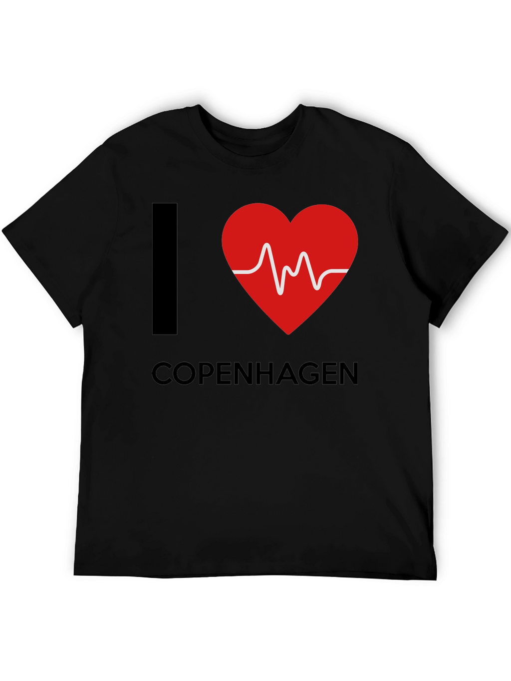 I Love Copenhagen T-Shirt - Heartbeat Design