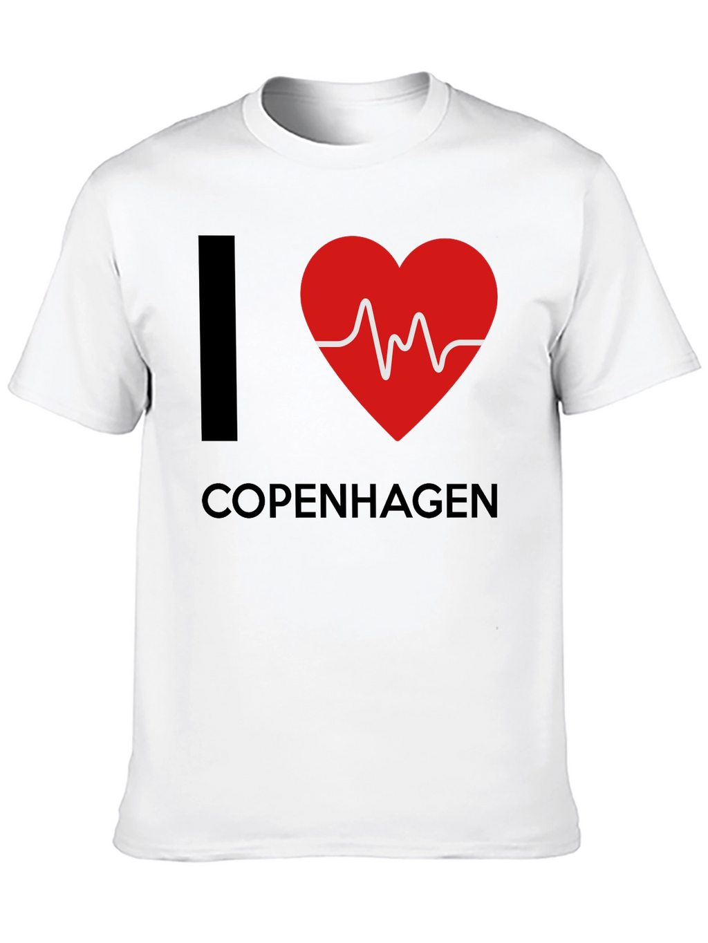 I Love Copenhagen T-Shirt - Heartbeat Design