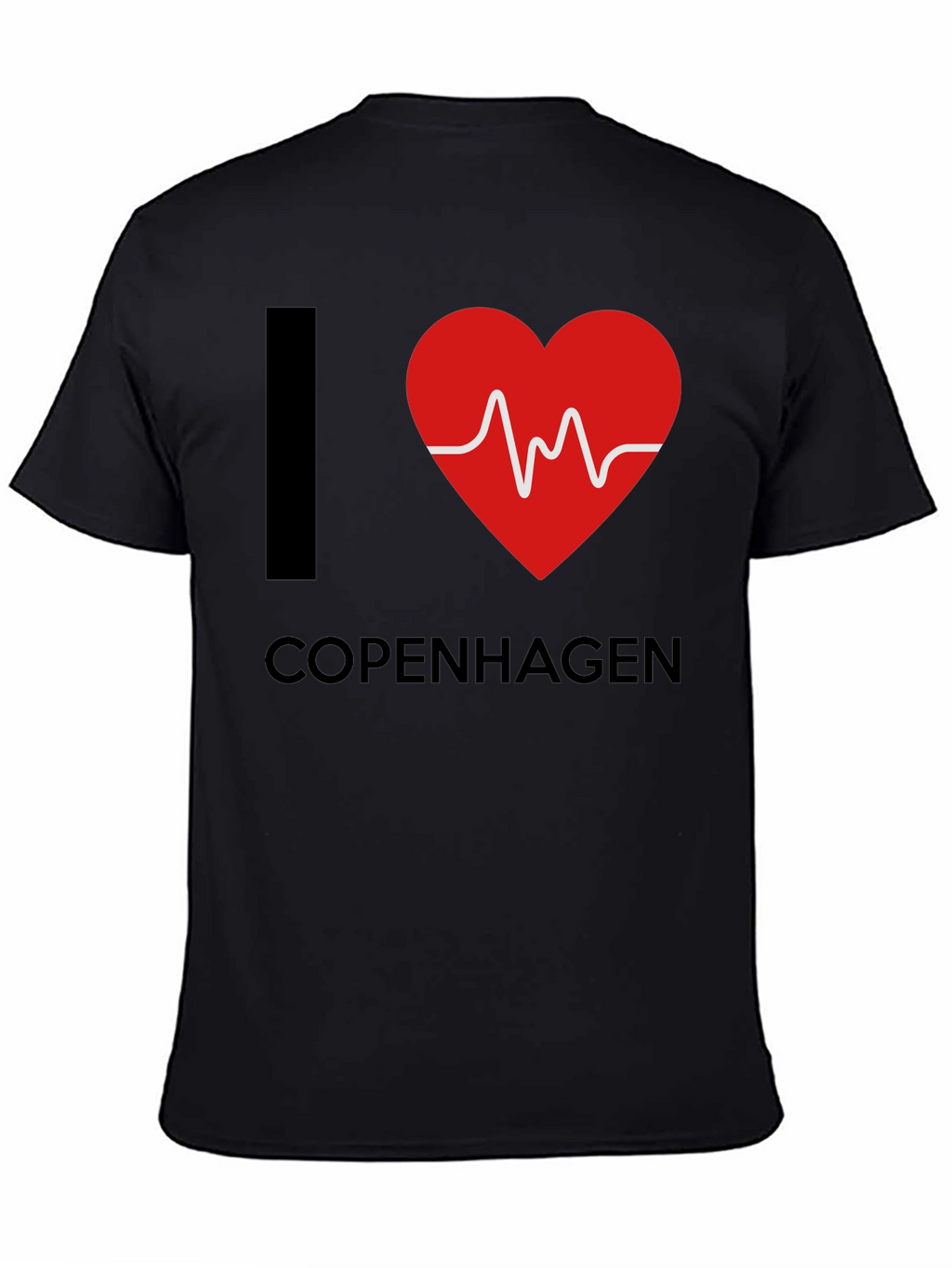 I Love Copenhagen T-Shirt - Heartbeat Design