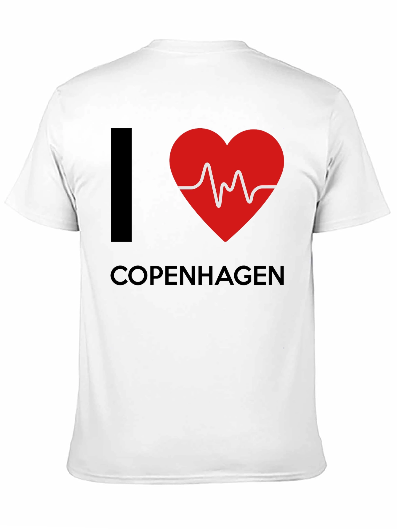 I Love Copenhagen T-Shirt - Heartbeat Design