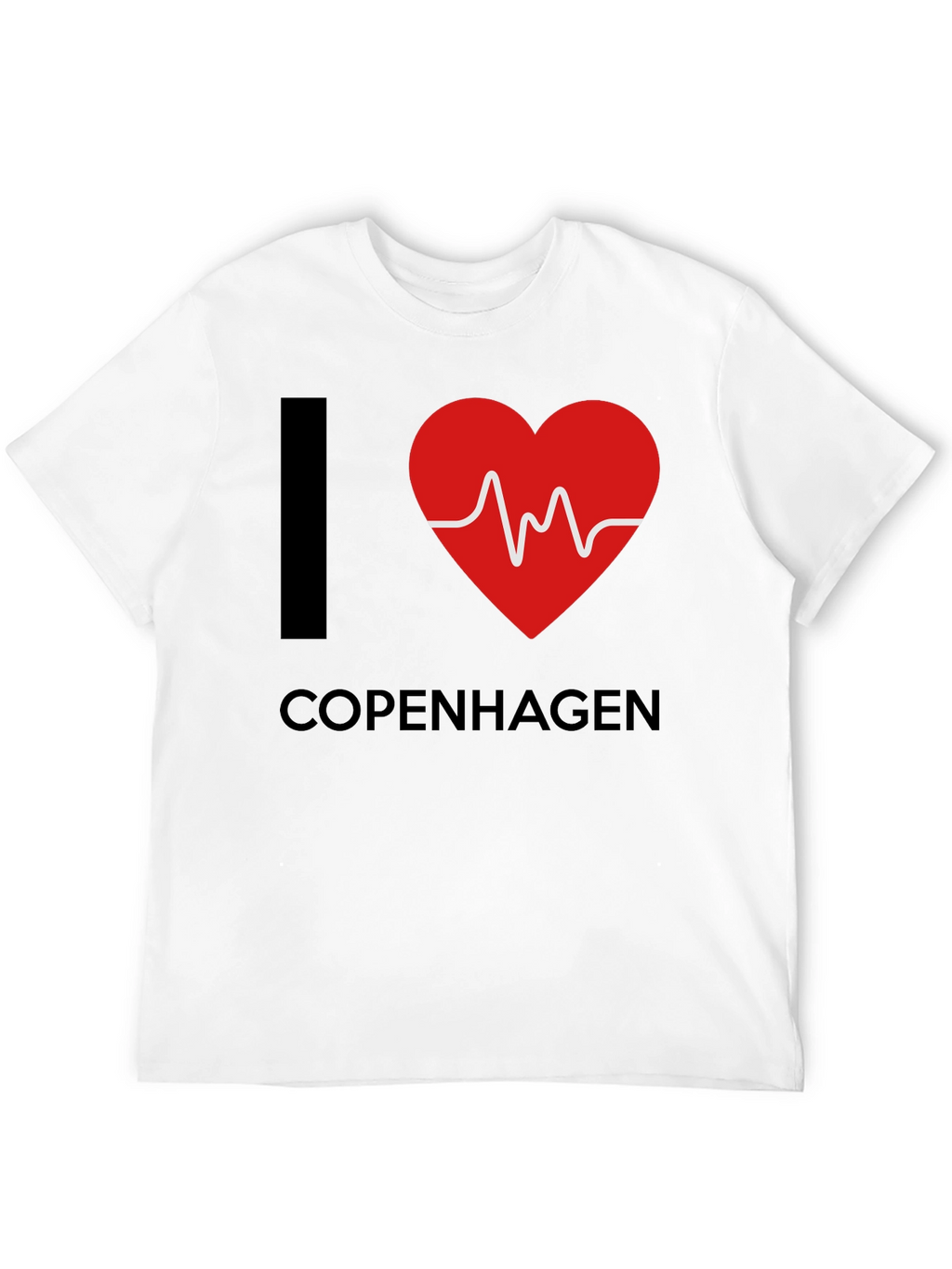 I Love Copenhagen T-Shirt - Heartbeat Design