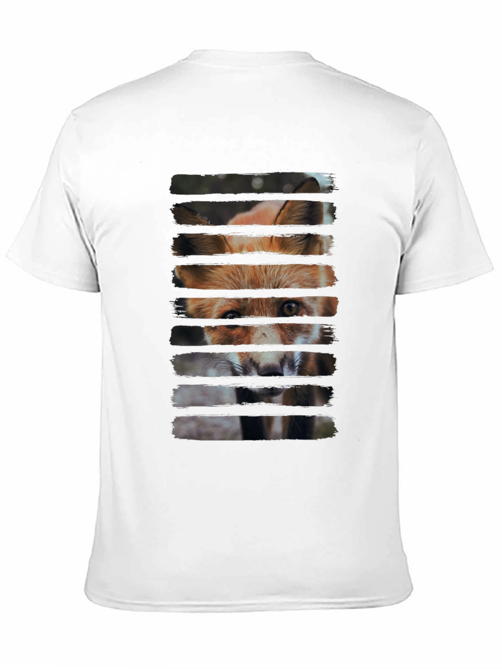 Fox Gaze Mens Black Graphic T-Shirt