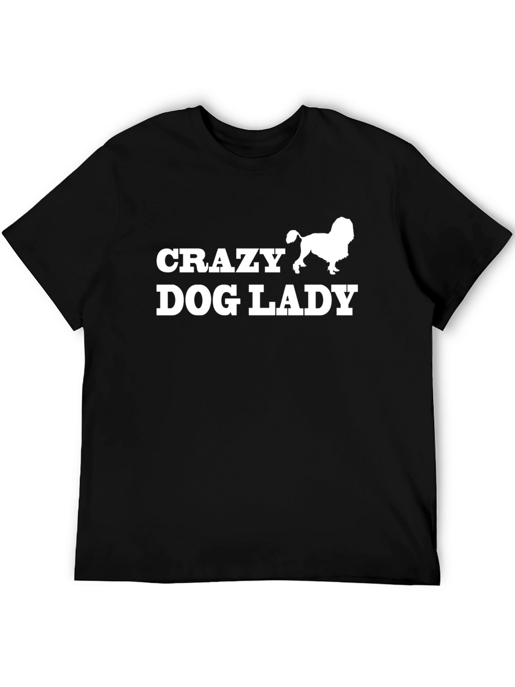 Crazy Dog Lady T-Shirt - Black Cotton Tee