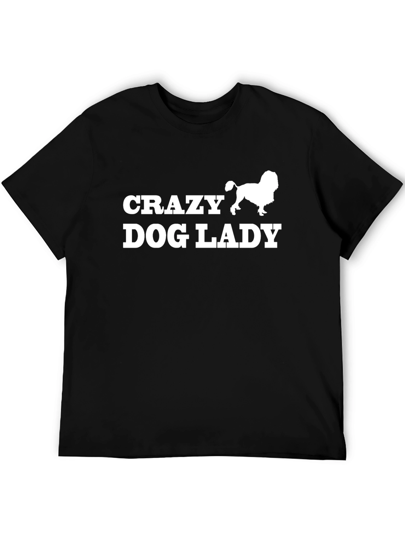 Crazy Dog Lady T-Shirt - Black Cotton Tee