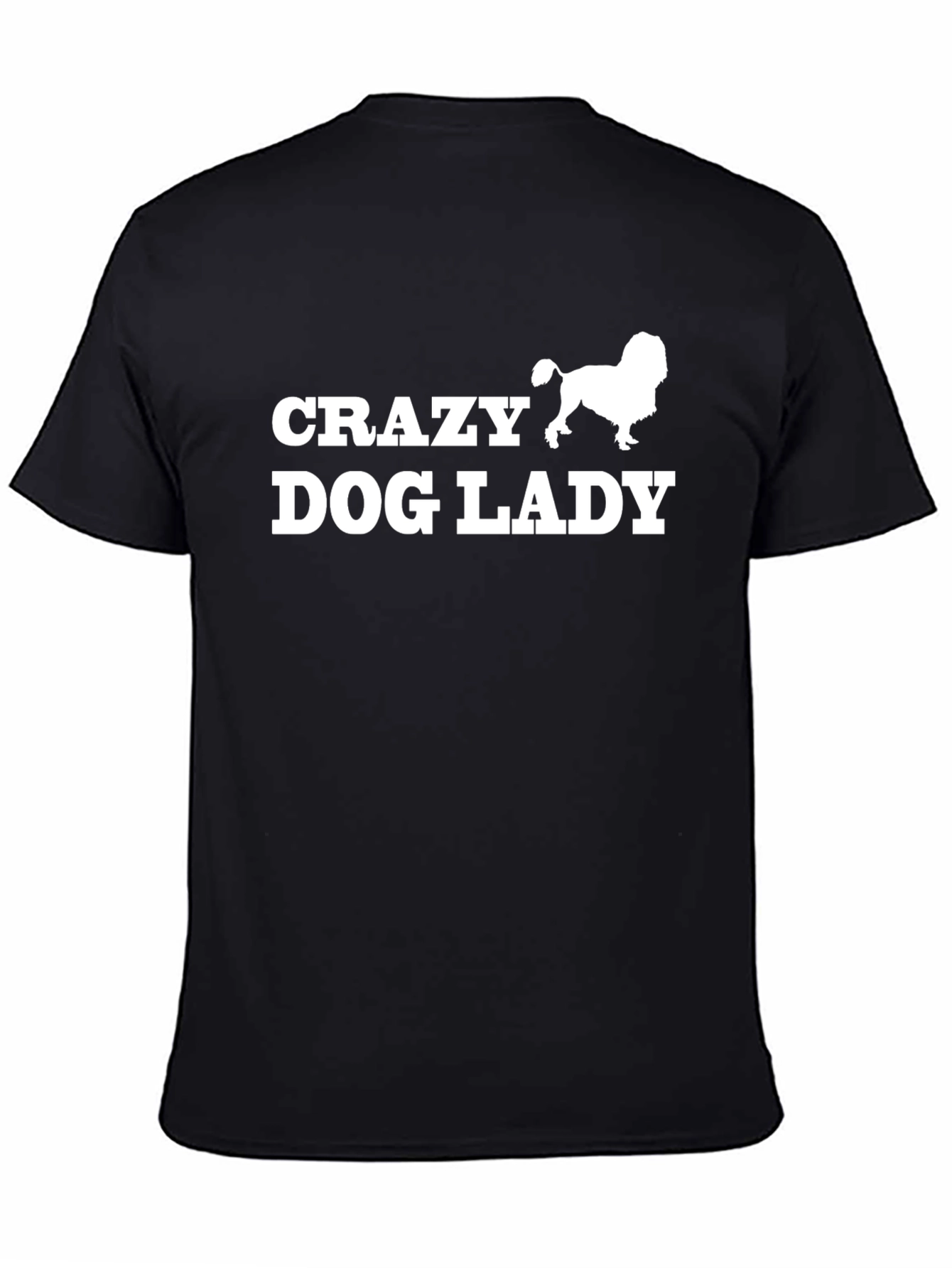 Crazy Dog Lady T-Shirt - Black Cotton Tee