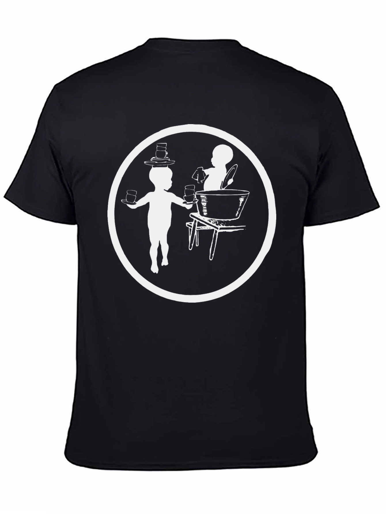 Vintage Tea Party T-Shirt - Black Graphic Tee