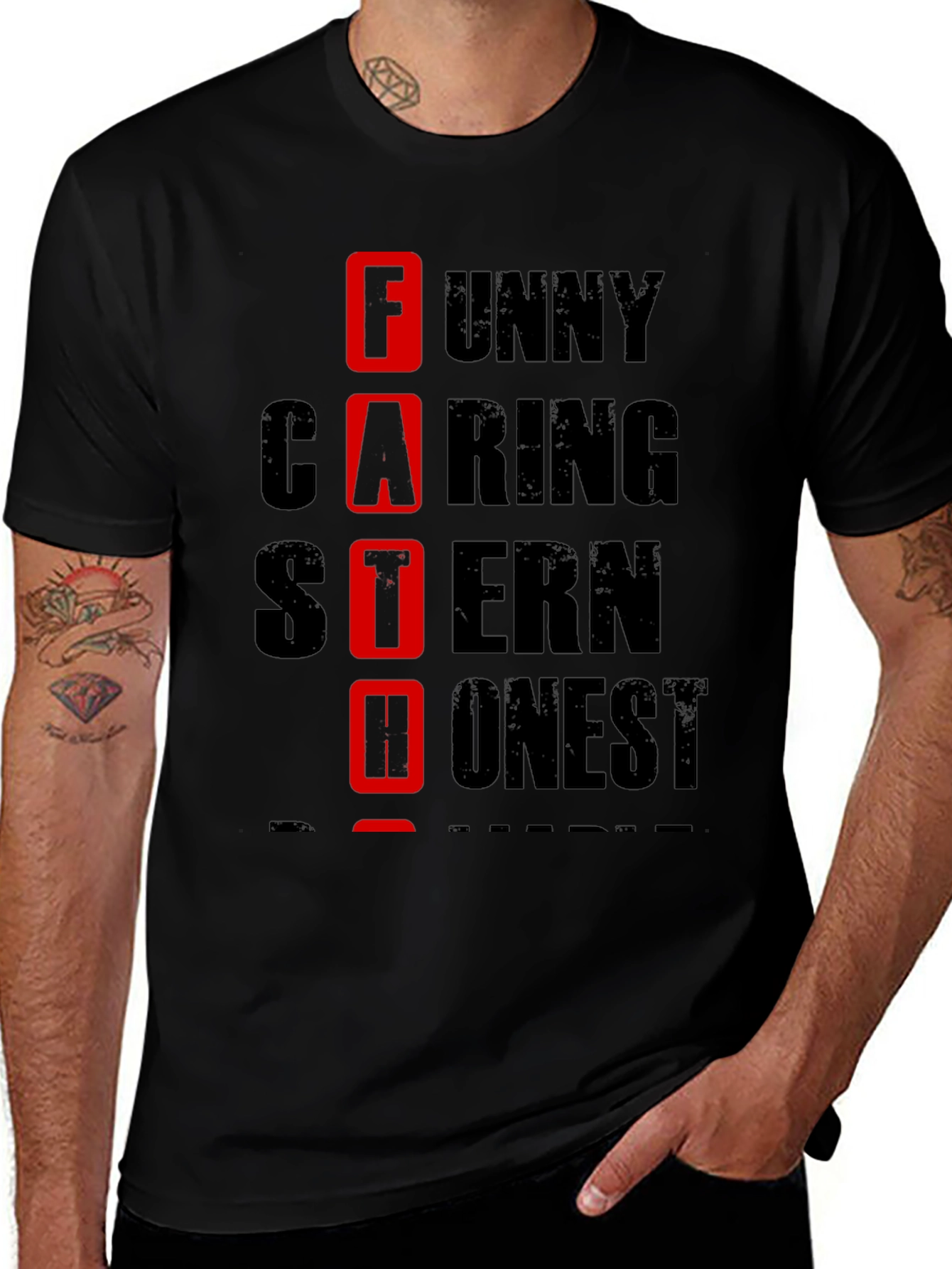 Funny Caring Stern Honest Father T-Shirt