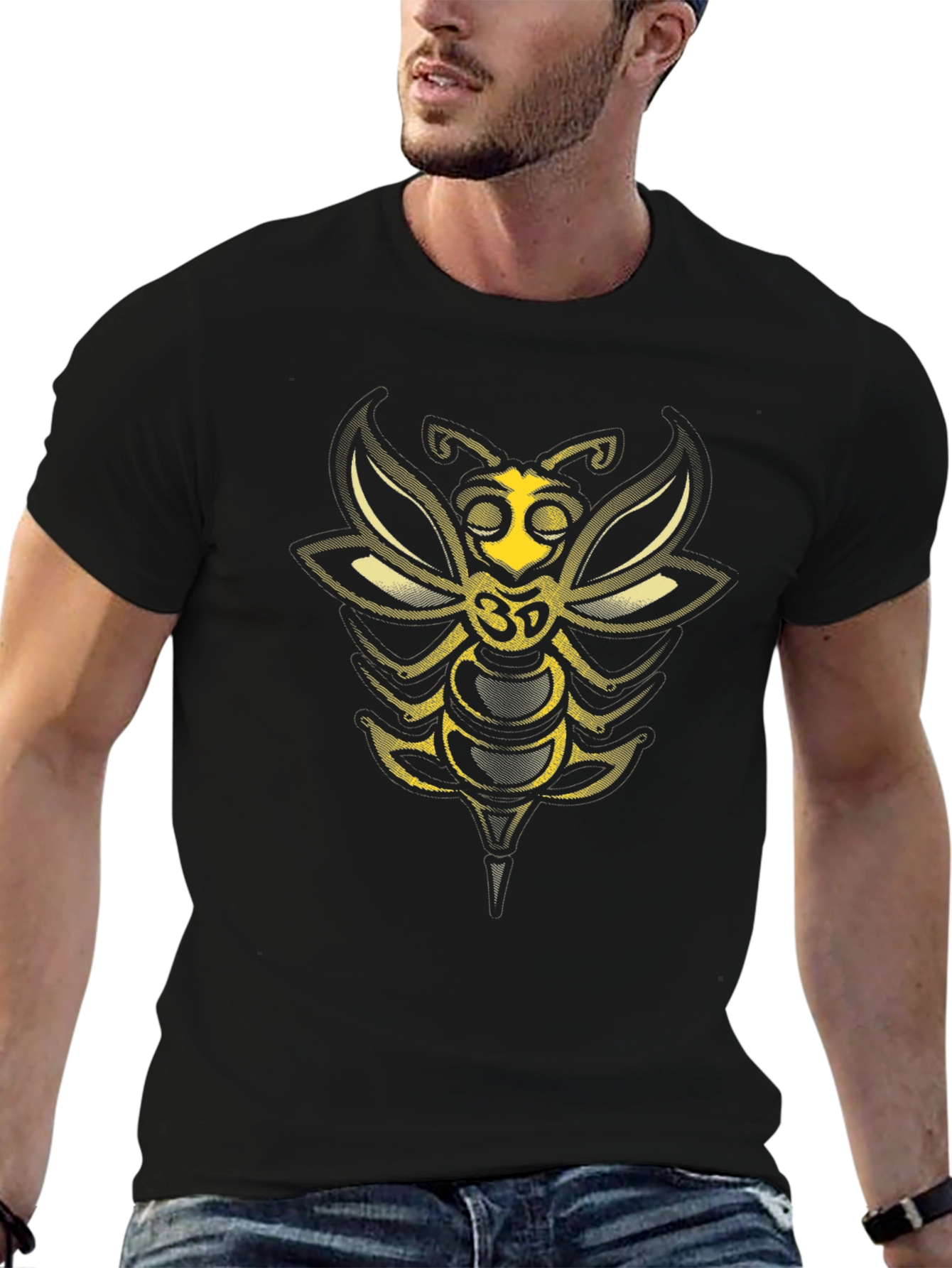 Wasp Graphic T-Shirt - Black Cotton Tee
