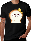 Funny Angry Bread & Chicks Black T-Shirt