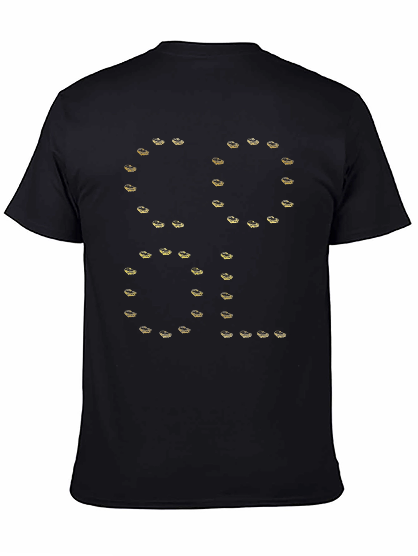 Cool Shirt - Black Tee with Unique Gold Design