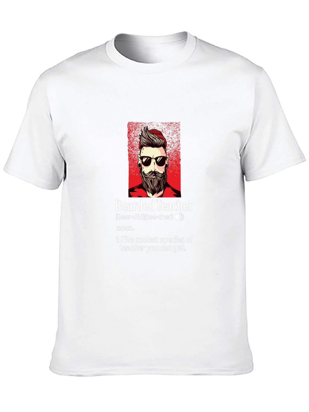 Bearded Teacher Graphic Tee - Coolest Teacher Ever!
