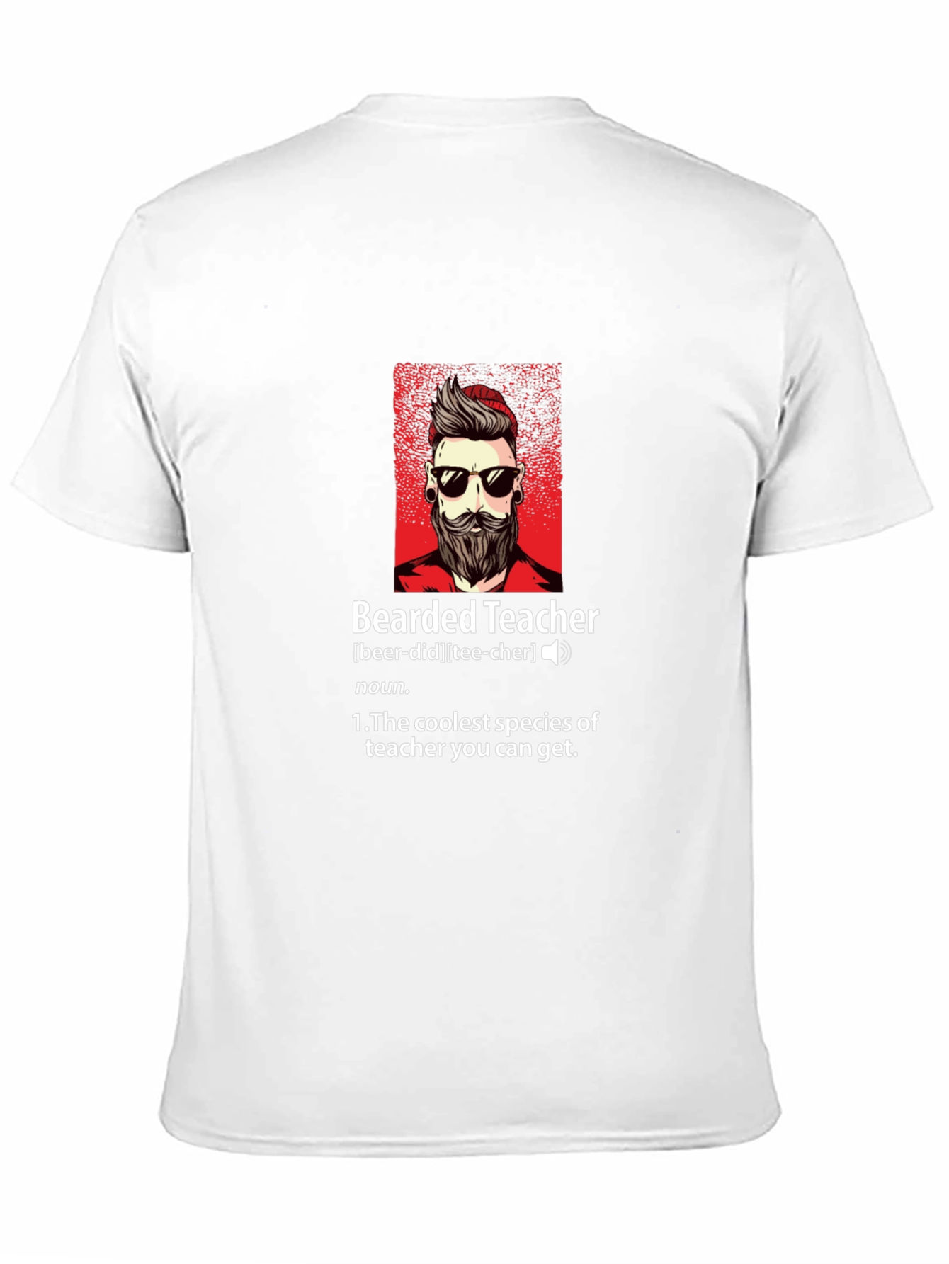 Bearded Teacher Graphic Tee - Coolest Teacher Ever!