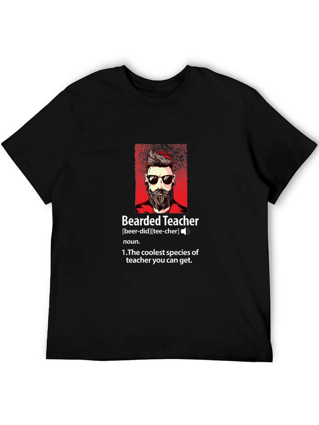 Bearded Teacher Graphic Tee - Coolest Teacher Ever!