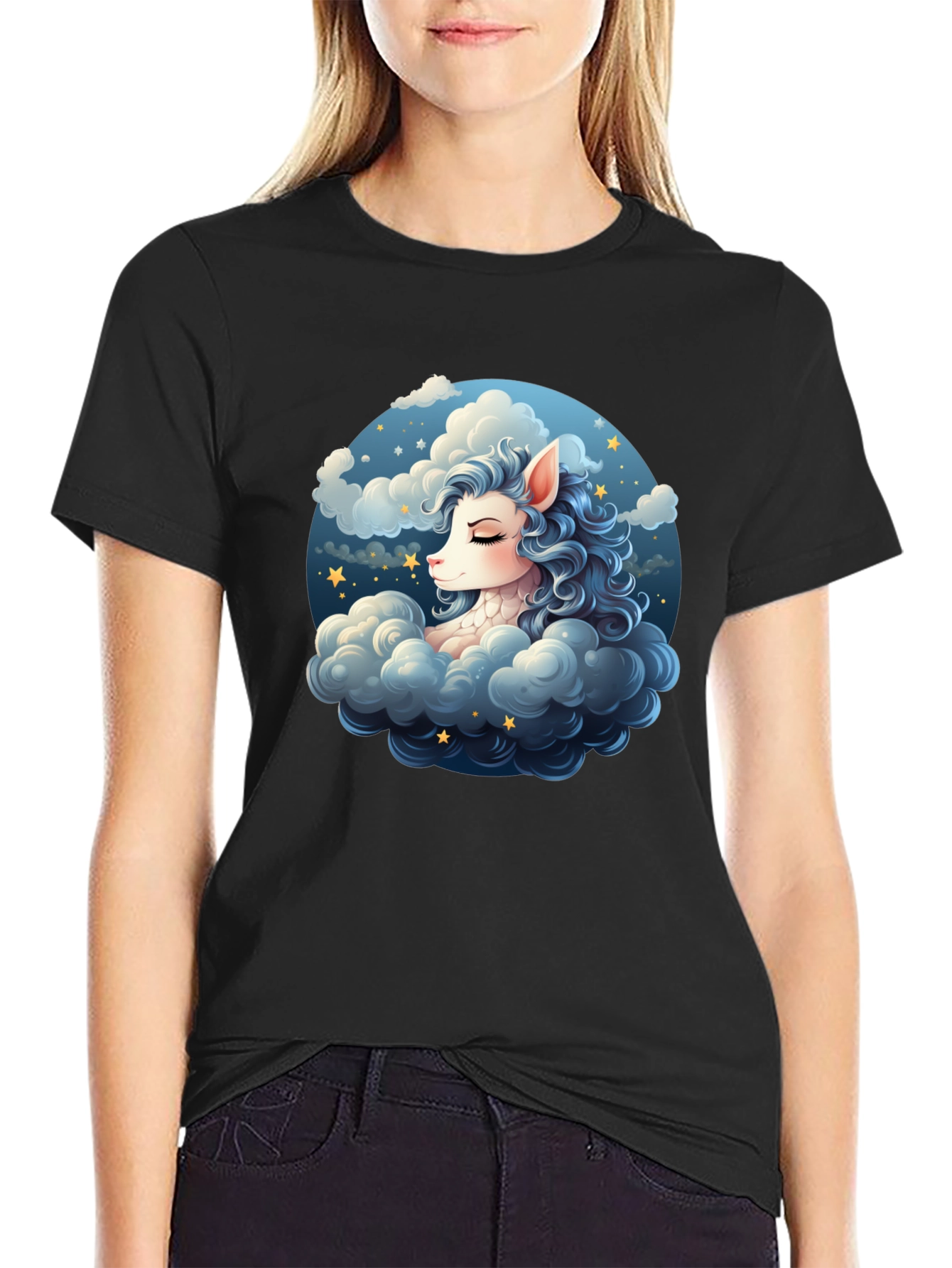 Dreamy Unicorn Cloud T-Shirt - Cute Graphic Tee