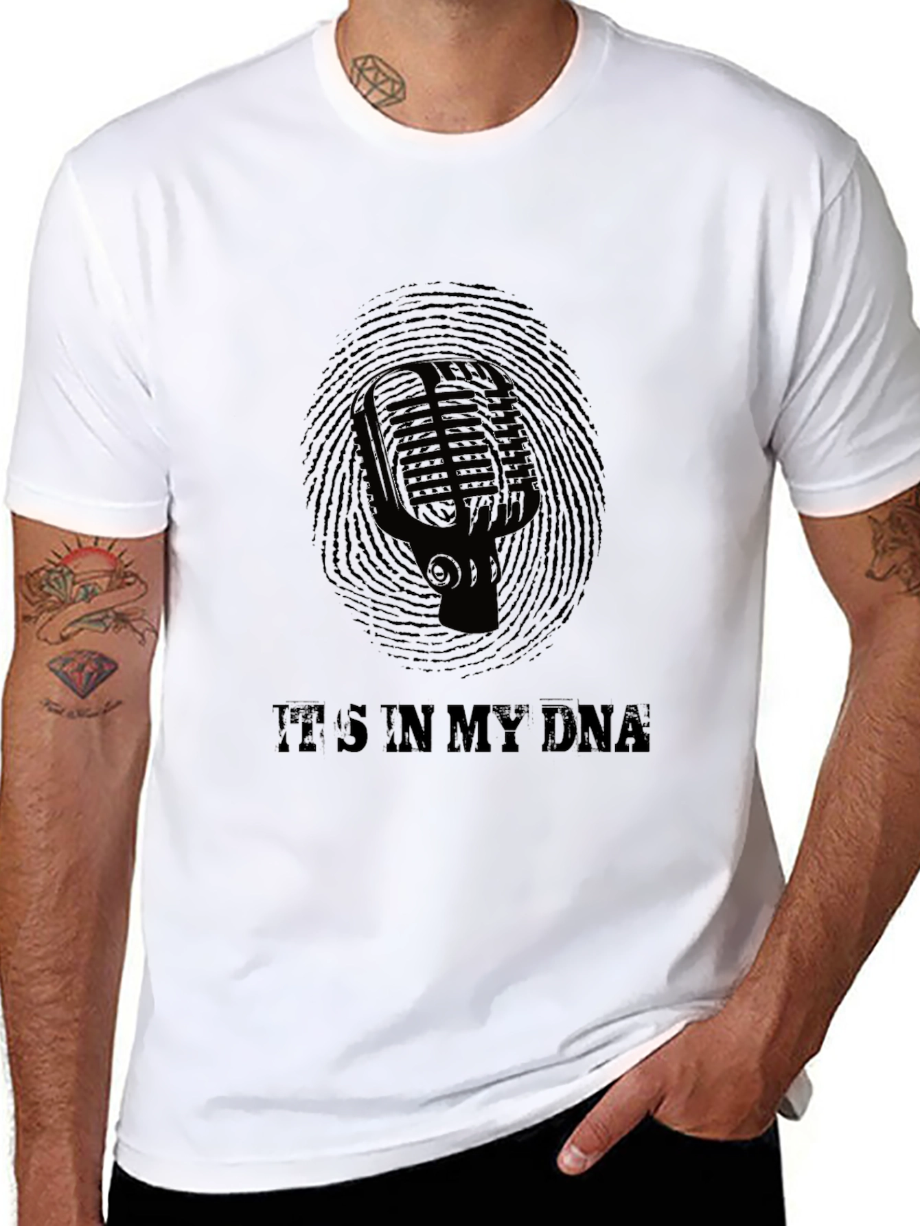 Microphone DNA Black T-Shirt
