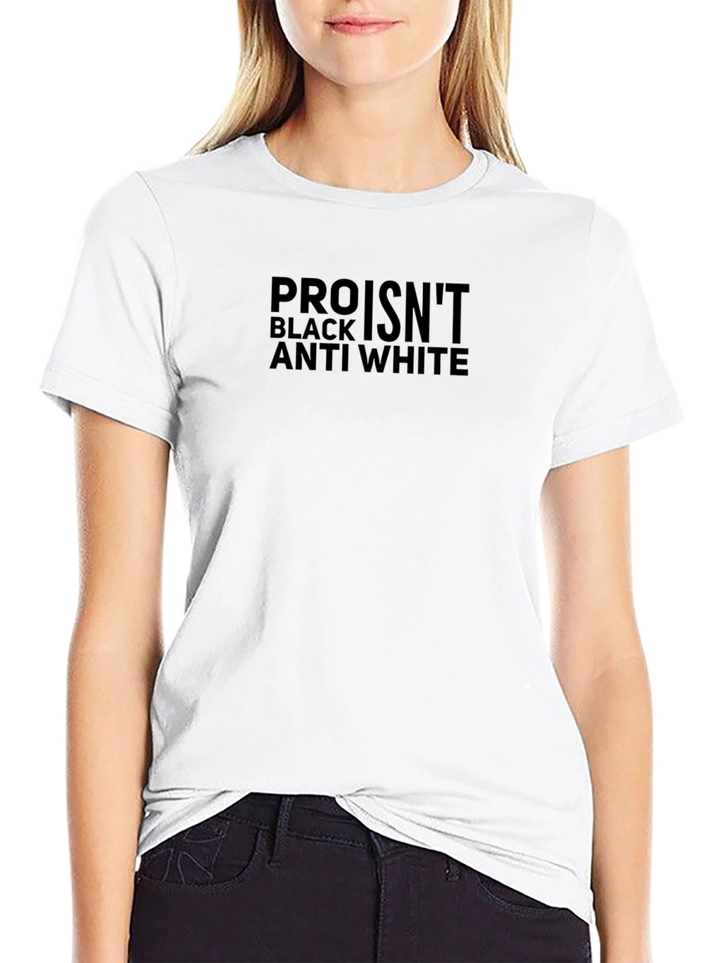 Pro Isnt Anti White T-Shirt - Black