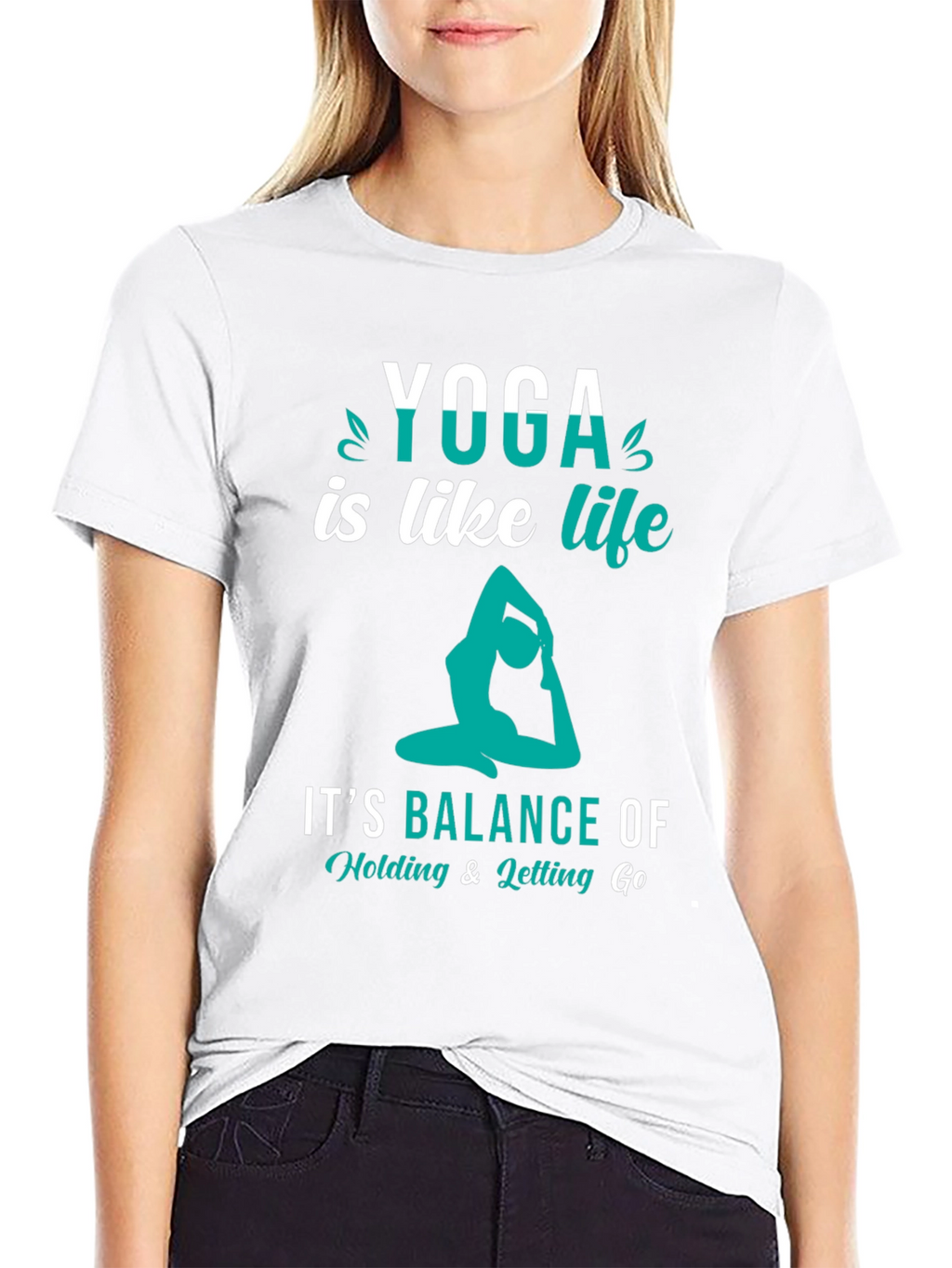 Yoga is Like Life Black Graphic Tee