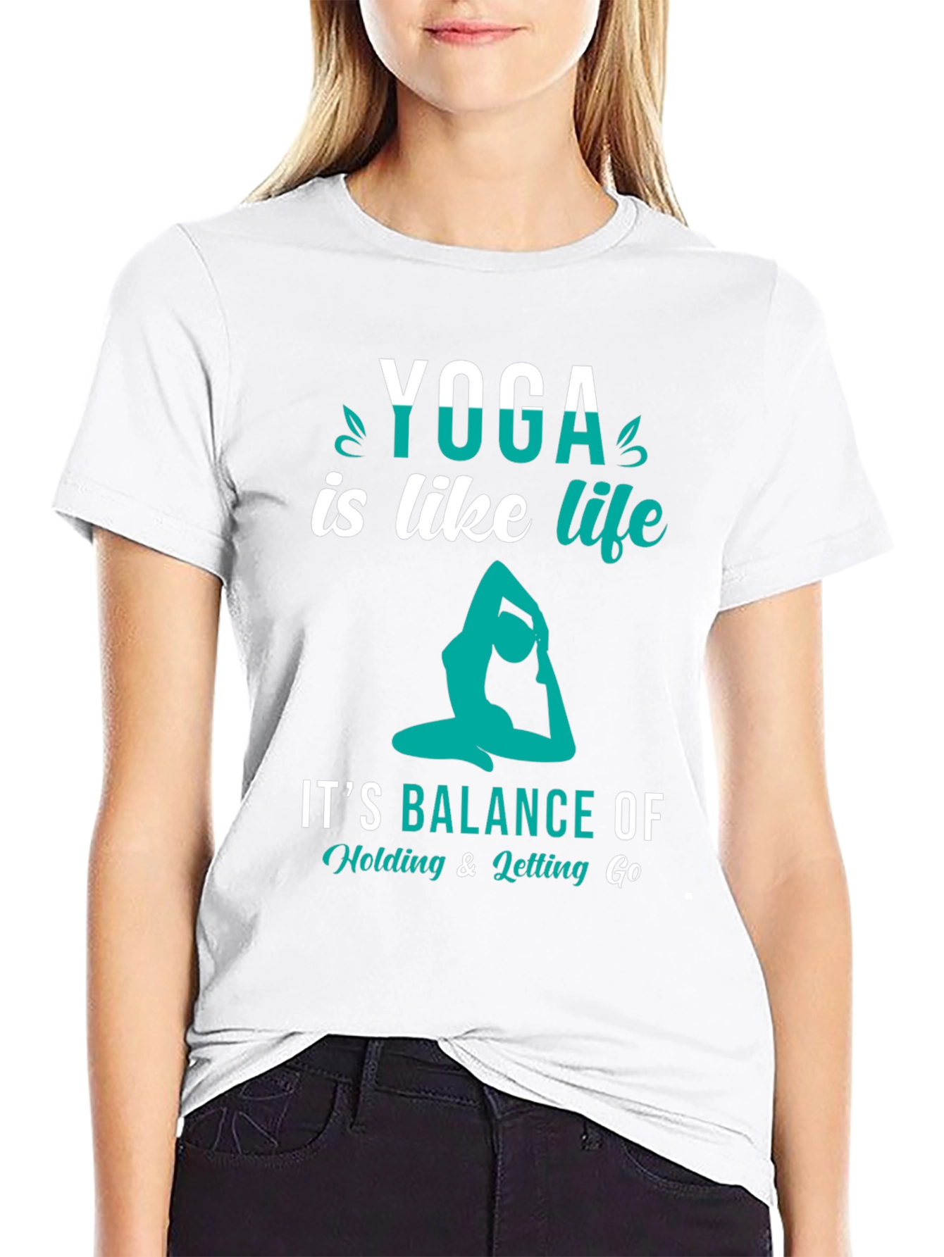 Yoga is Like Life Black Graphic Tee