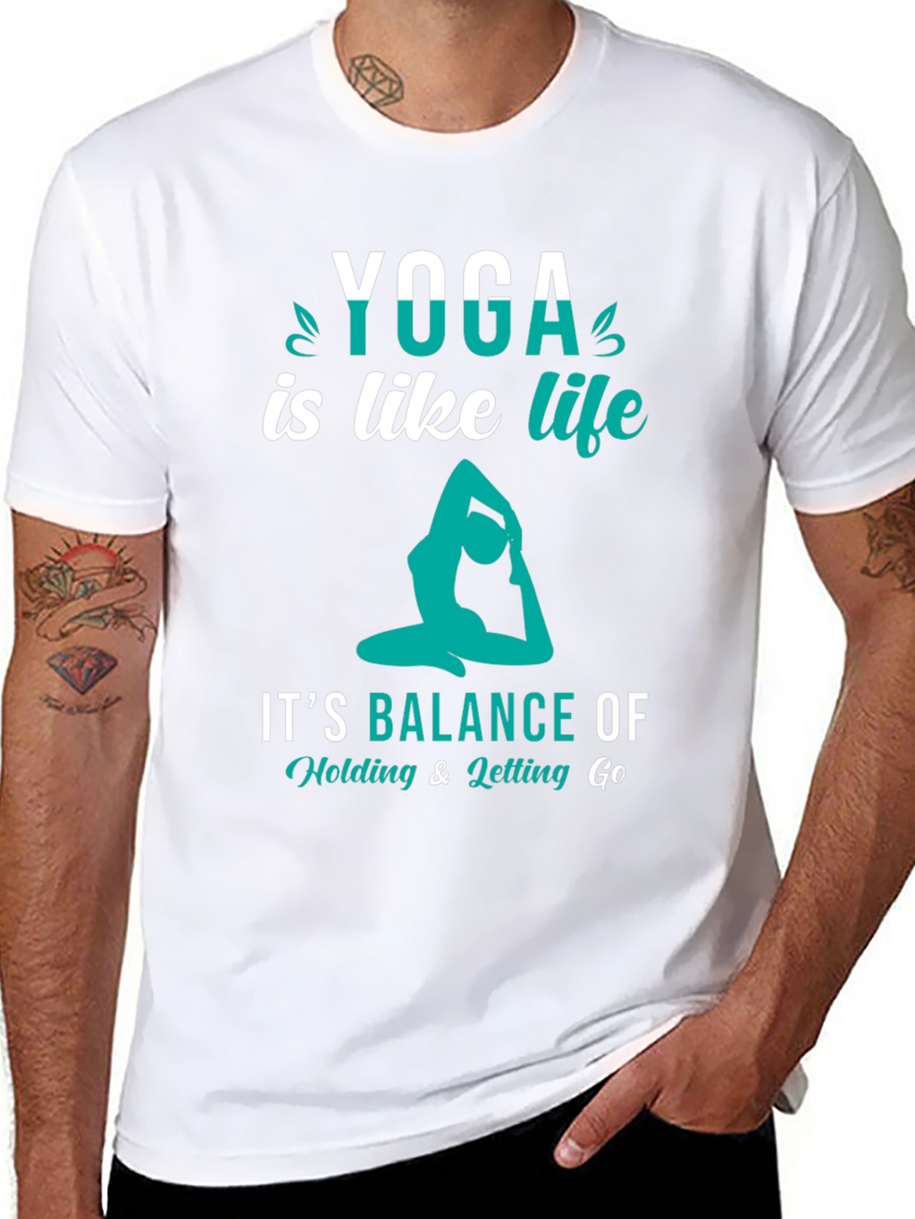 Yoga is Like Life Black Graphic Tee
