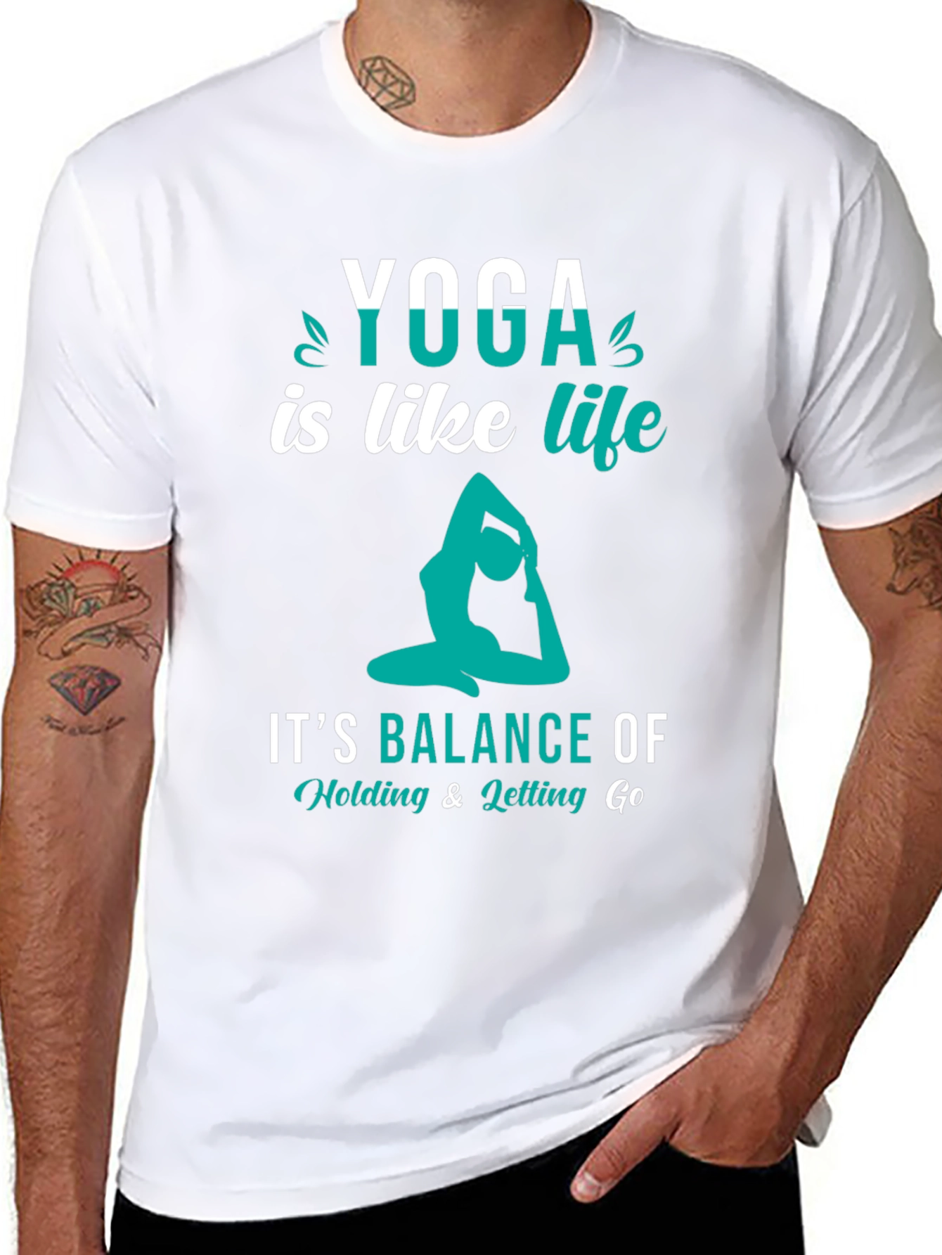 Yoga is Like Life Black Graphic Tee