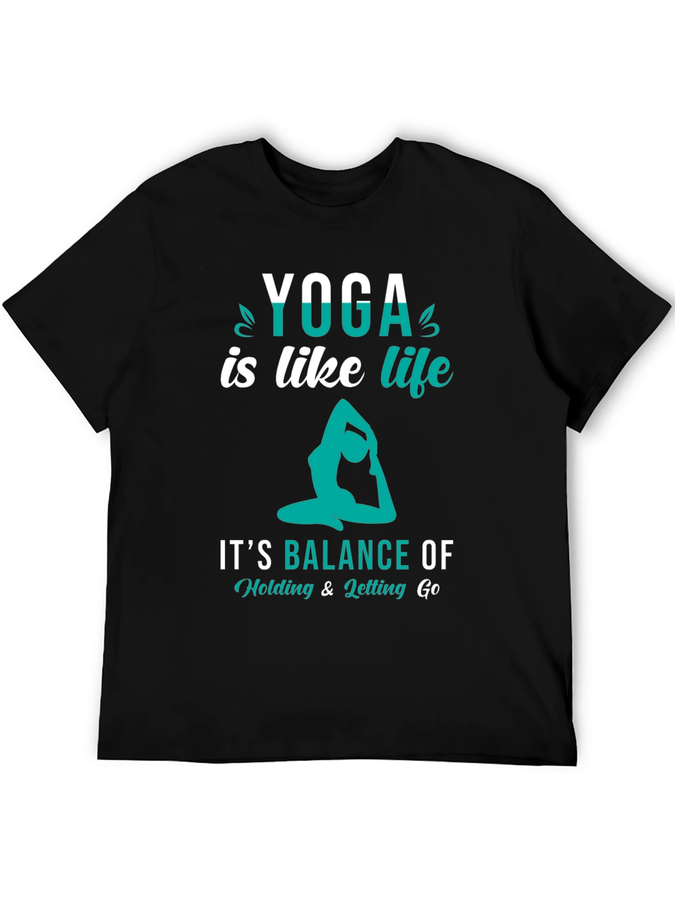 Yoga is Like Life Black Graphic Tee