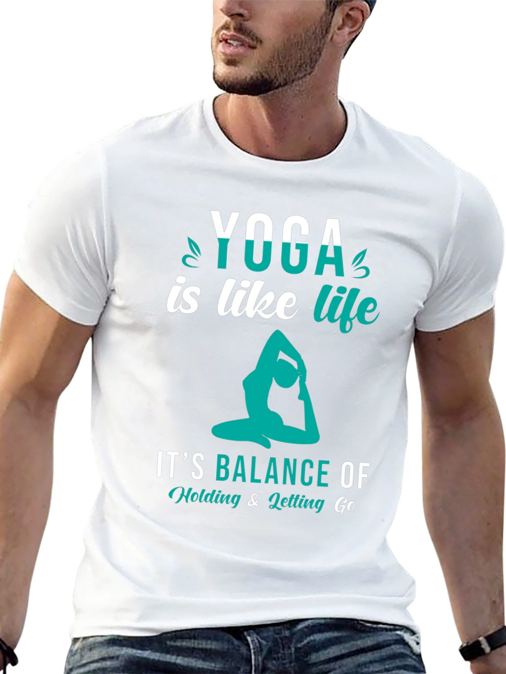 Yoga is Like Life Black Graphic Tee