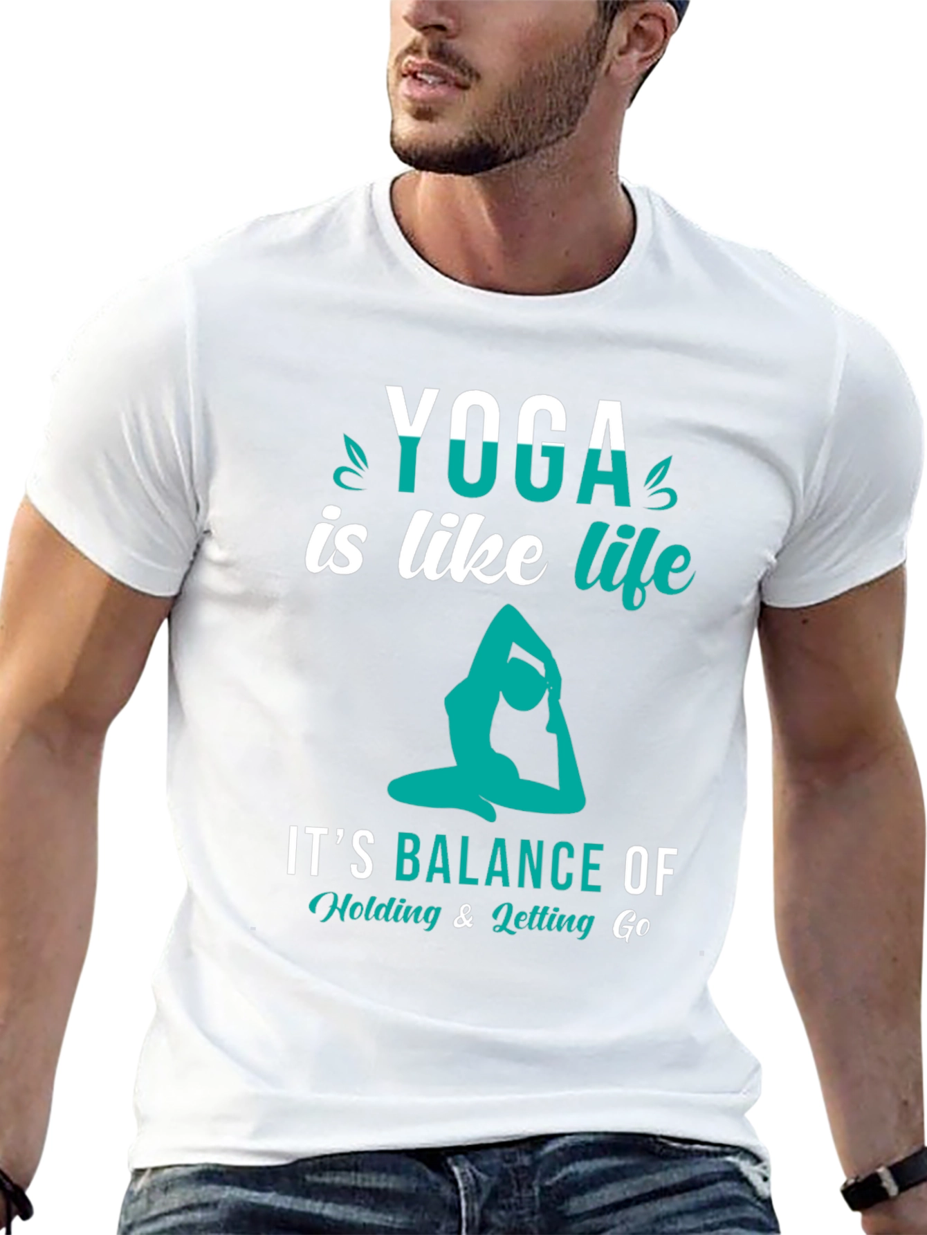 Yoga is Like Life Black Graphic Tee