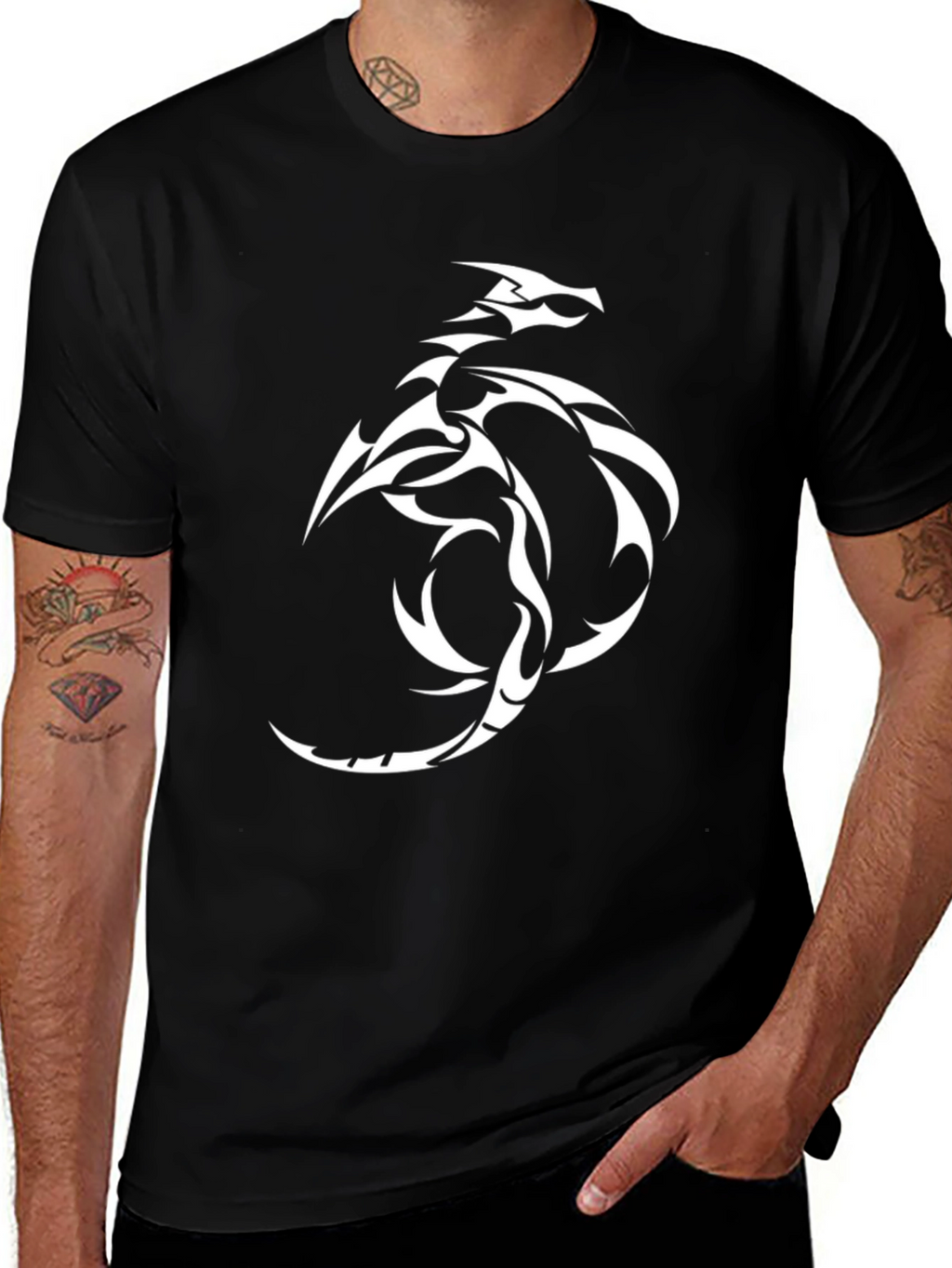 Black Dragon Graphic Tee - Mens