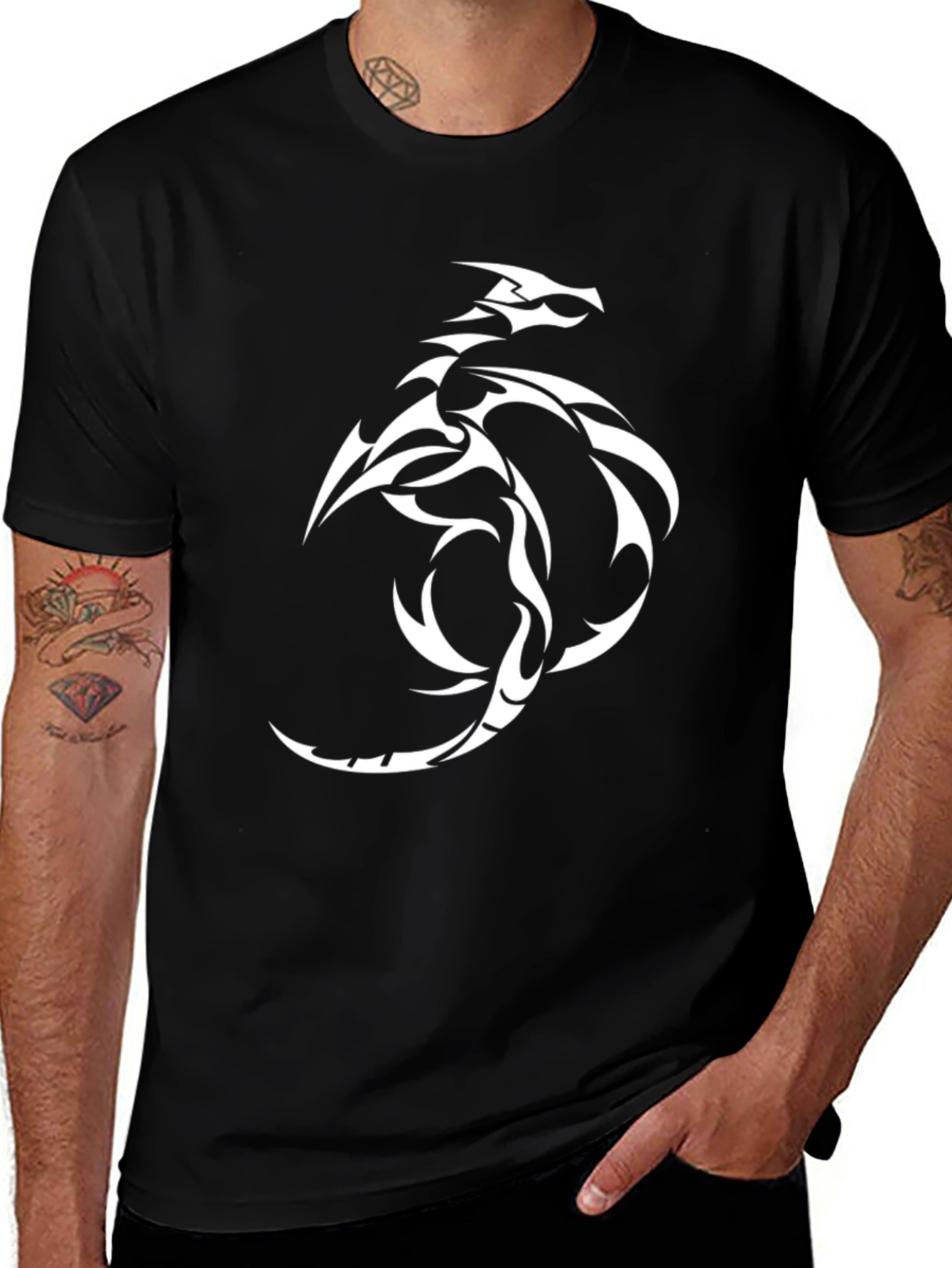 Black Dragon Graphic Tee - Mens