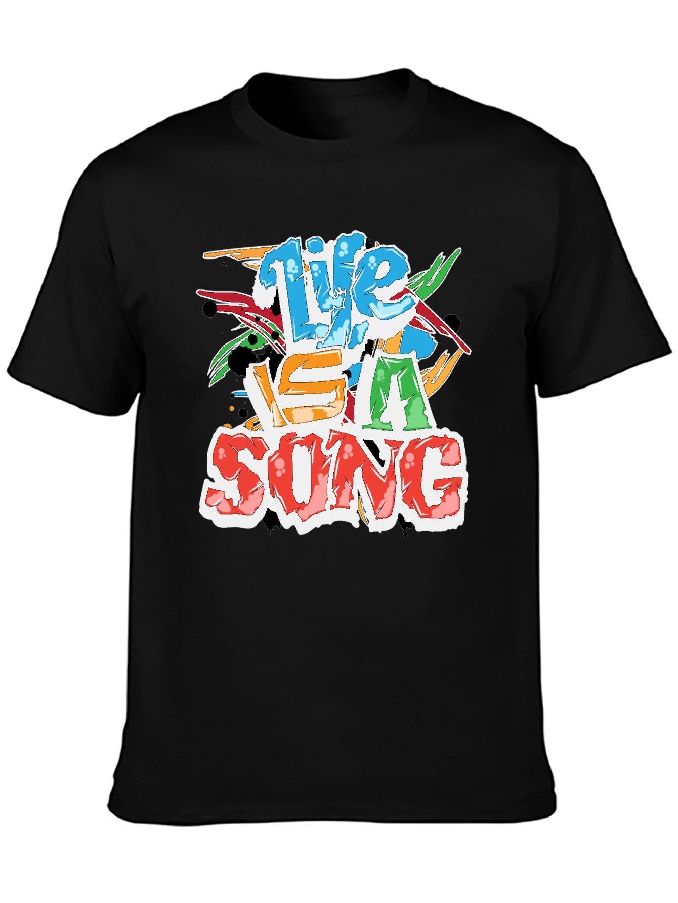 Life Is A Song Black T-Shirt