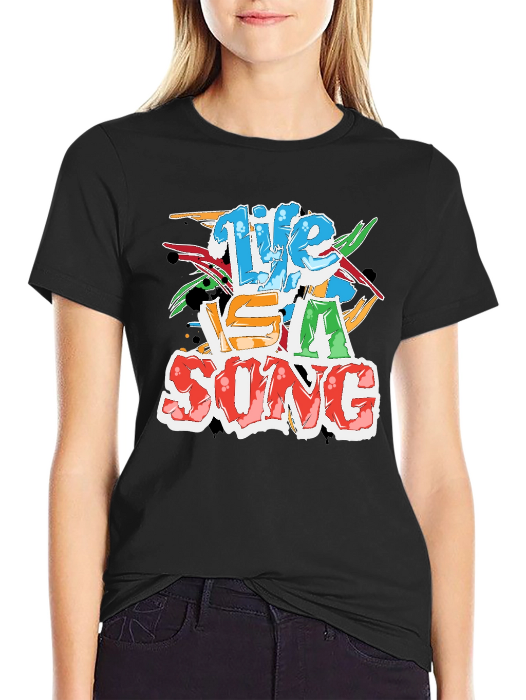 Life Is A Song Black T-Shirt