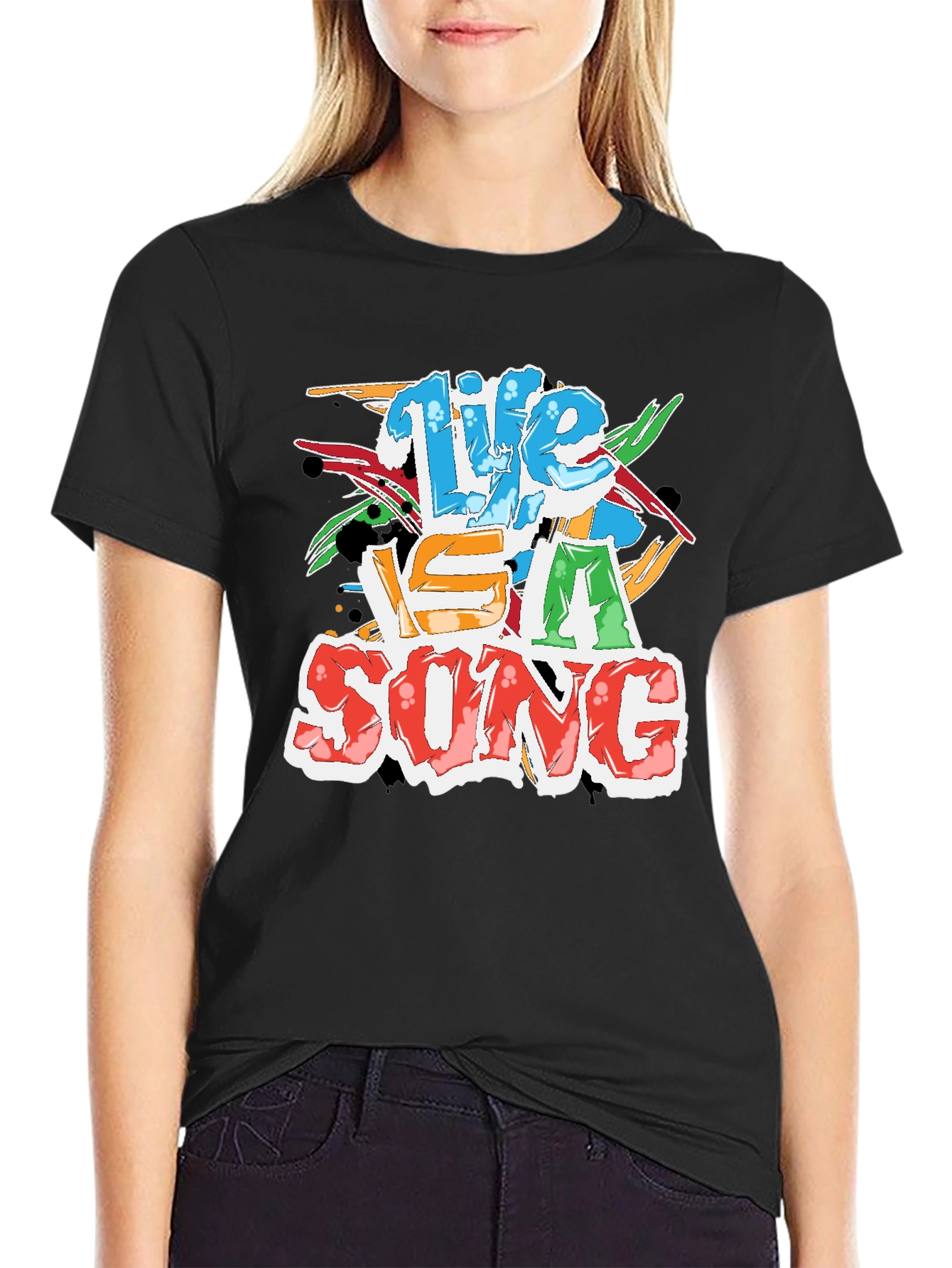 Life Is A Song Black T-Shirt