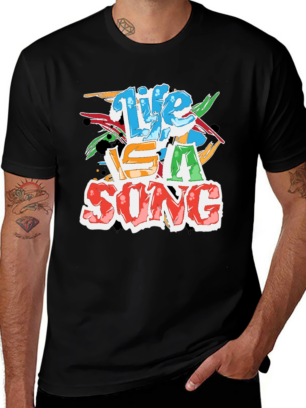 Life Is A Song Black T-Shirt