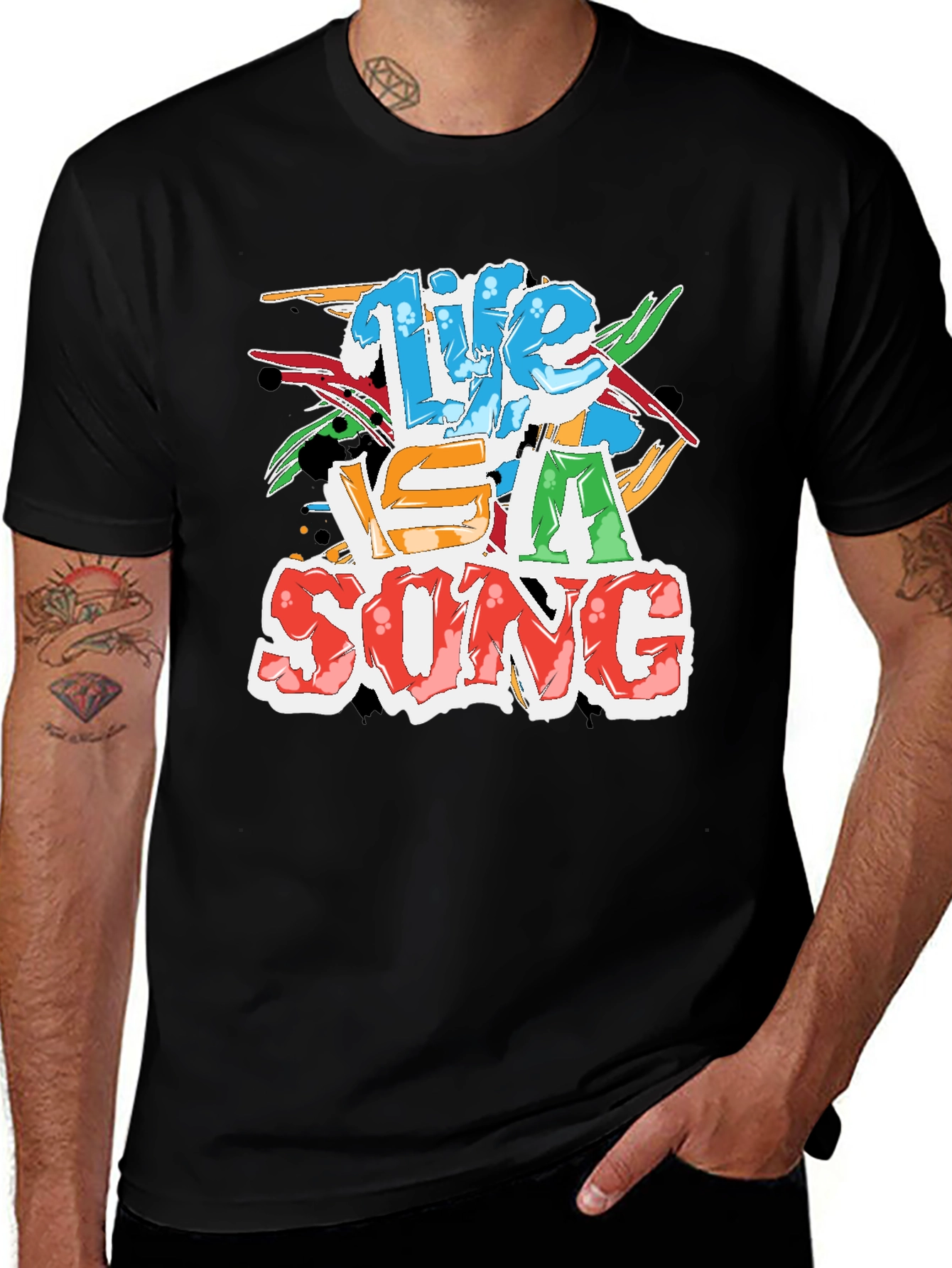 Life Is A Song Black T-Shirt