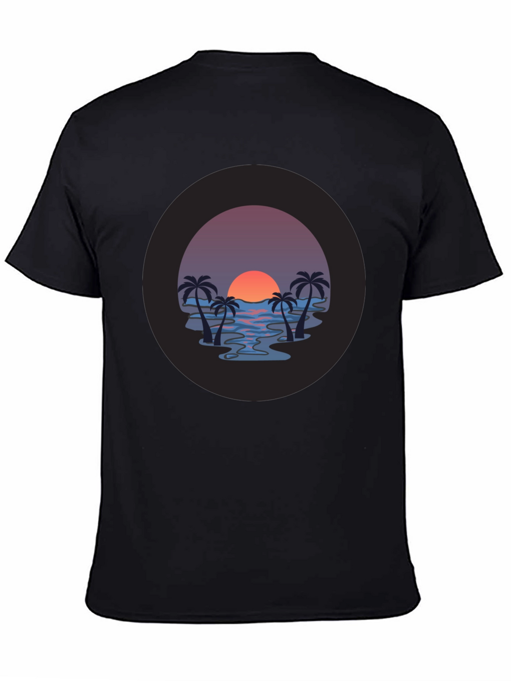 Sunset Palm T-Shirt - Tropical Vibe