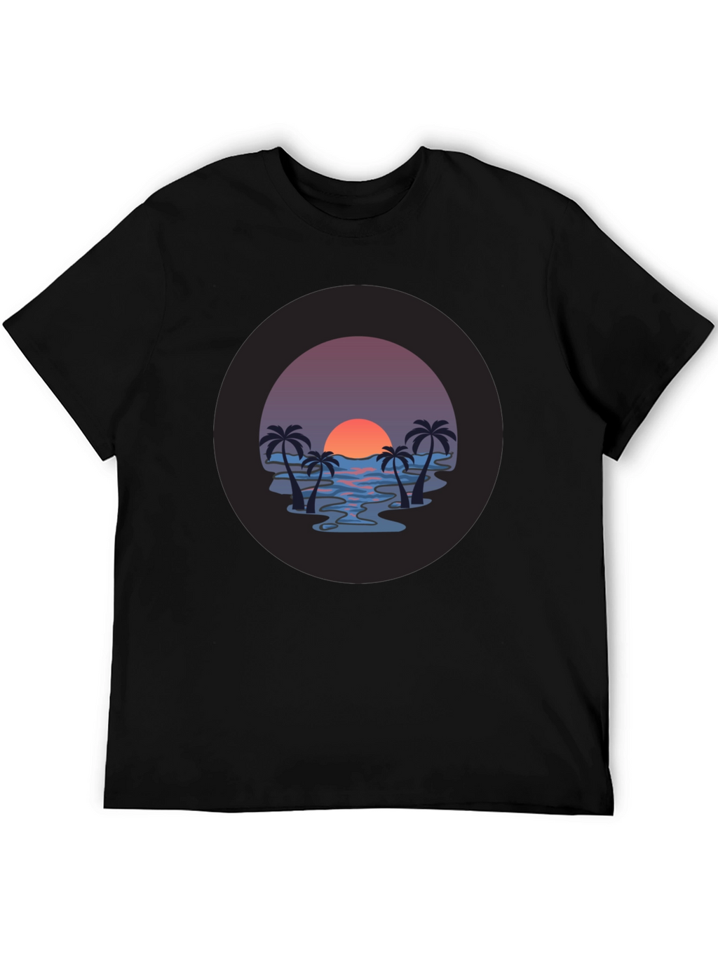 Sunset Palm T-Shirt - Tropical Vibe