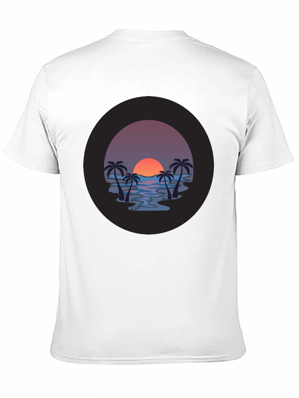 Sunset Palm T-Shirt - Tropical Vibe