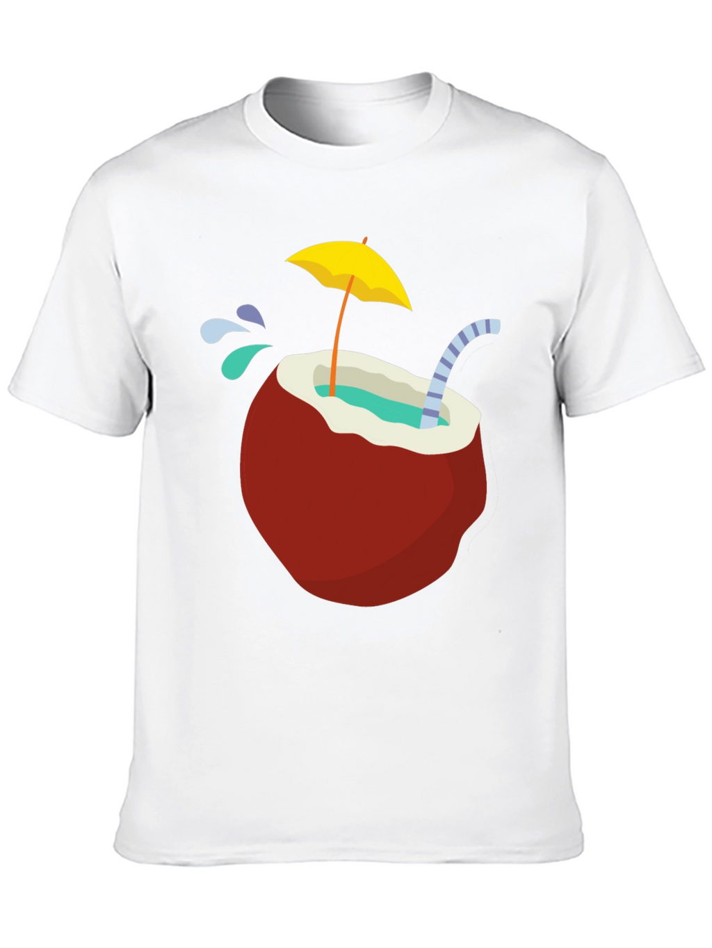 Tropical Coconut Drink T-Shirt - Vacation Vibes!