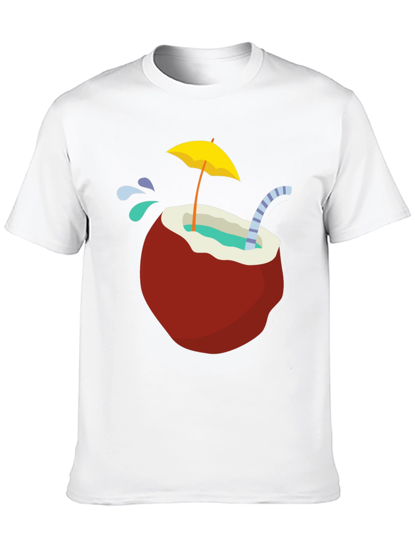 Tropical Coconut Drink T-Shirt - Vacation Vibes!