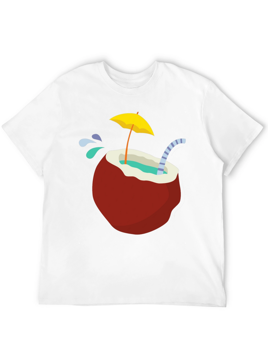Tropical Coconut Drink T-Shirt - Vacation Vibes!
