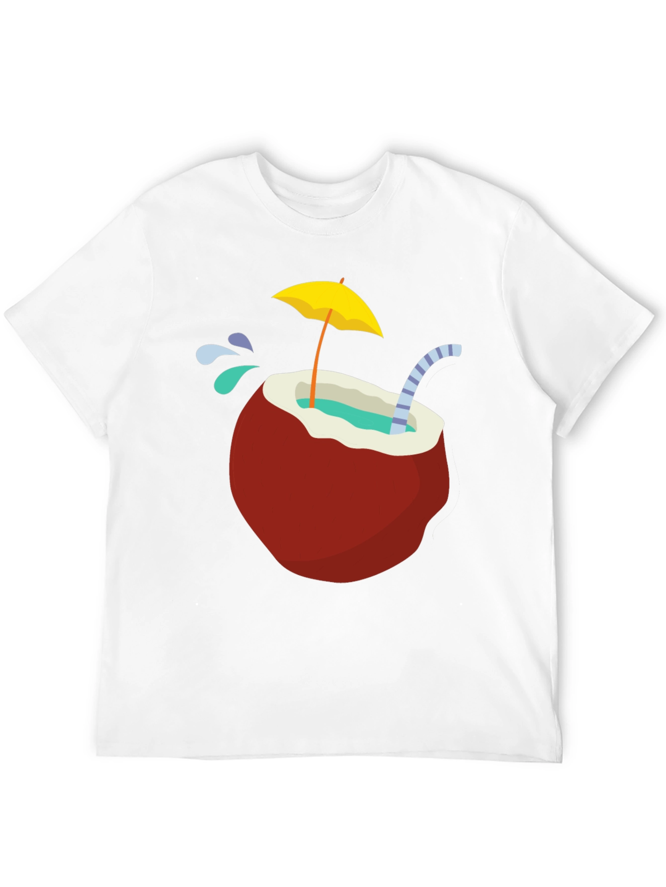 Tropical Coconut Drink T-Shirt - Vacation Vibes!