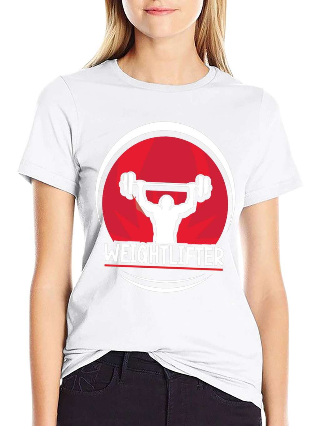 Weightlifter Graphic Tee - Black Cotton Fitness Shirt