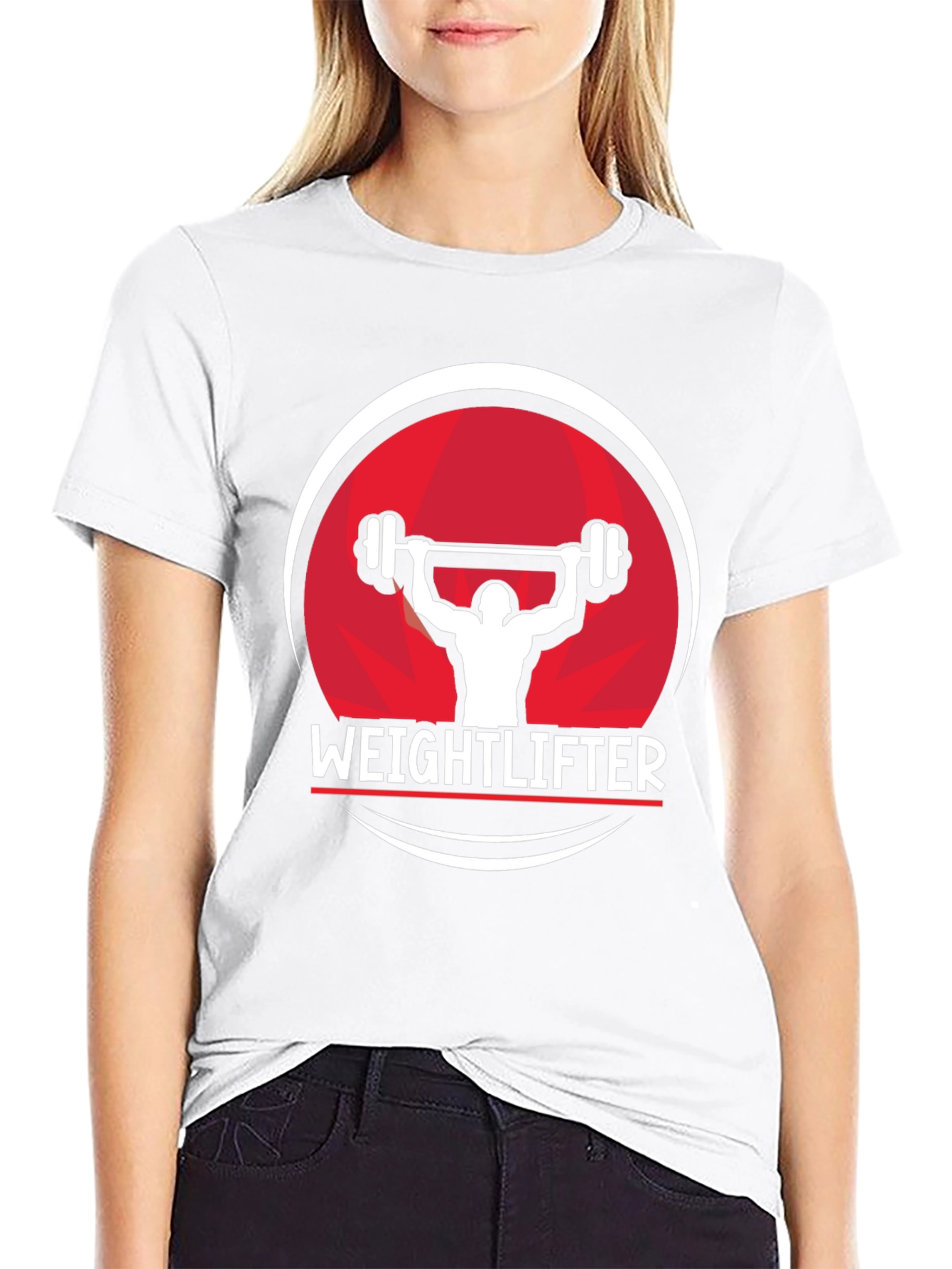 Weightlifter Graphic Tee - Black Cotton Fitness Shirt